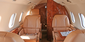Learjet 55 view for Long Island charter