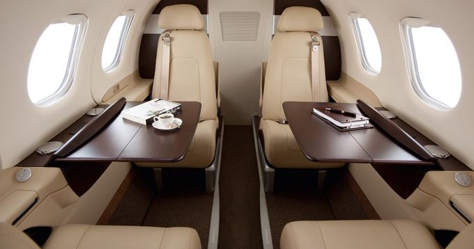 Embraer Phenom 100 cabin for Long Island charter