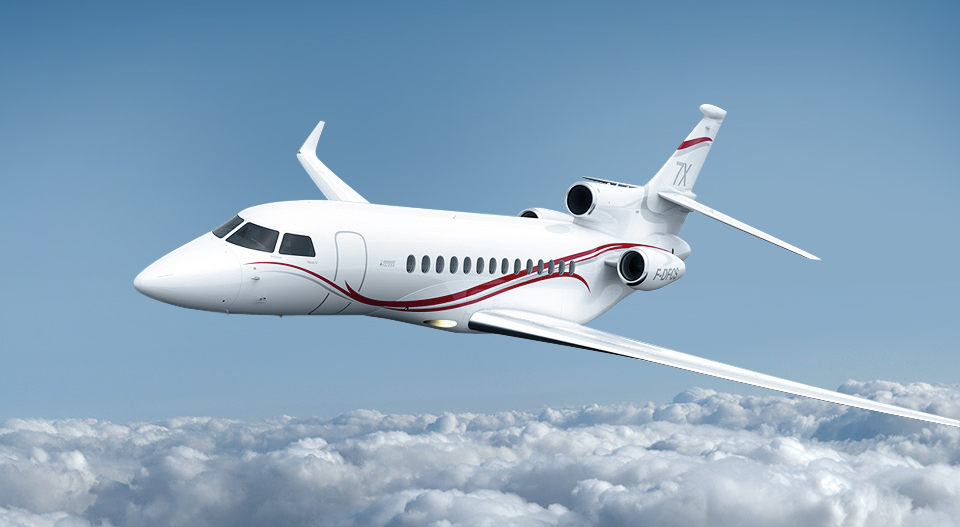 Dassault Falcon 7X cabin for Long Island charter