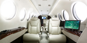 King Air 350 view for Long Island charter