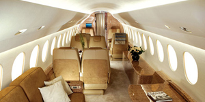Dassault Falcon 7X view for Long Island charter