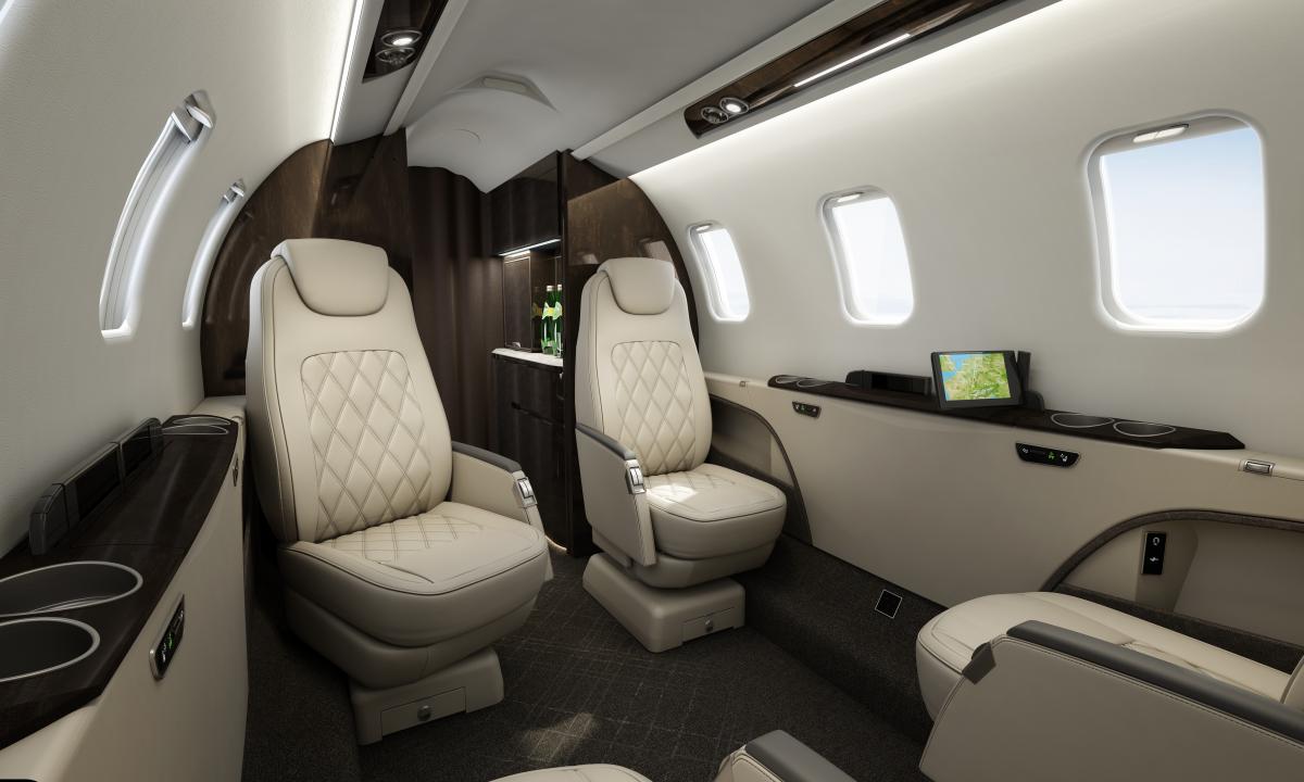 Learjet 75 cabin for Long Island charter