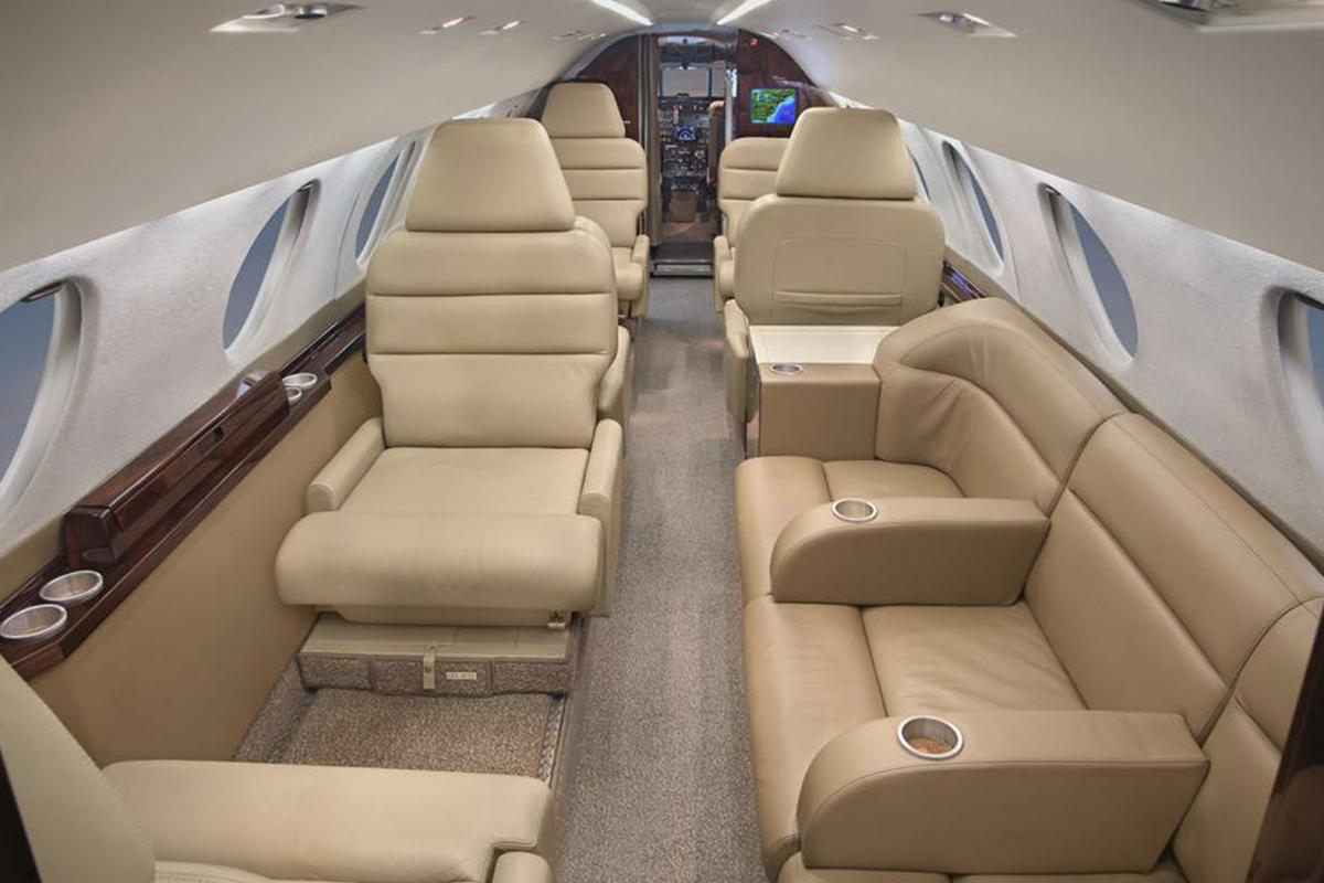 Dassault Falcon 20 cabin for Long Island charter