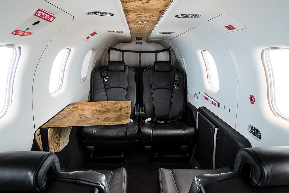 Socata TBM 850 cabin for Long Island charter