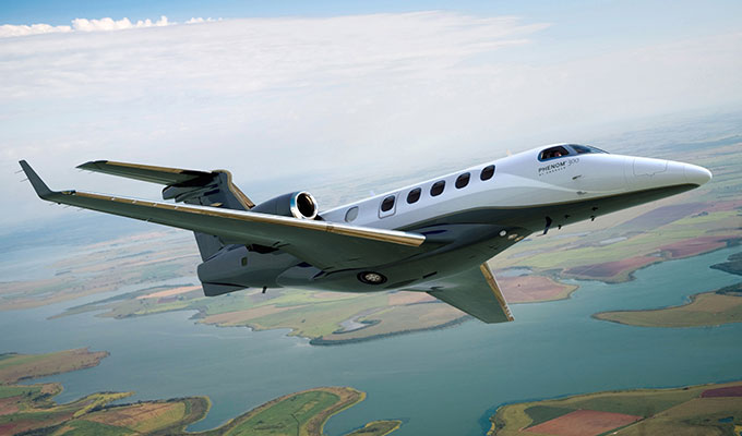Embraer Phenom 300 cabin for Long Island charter