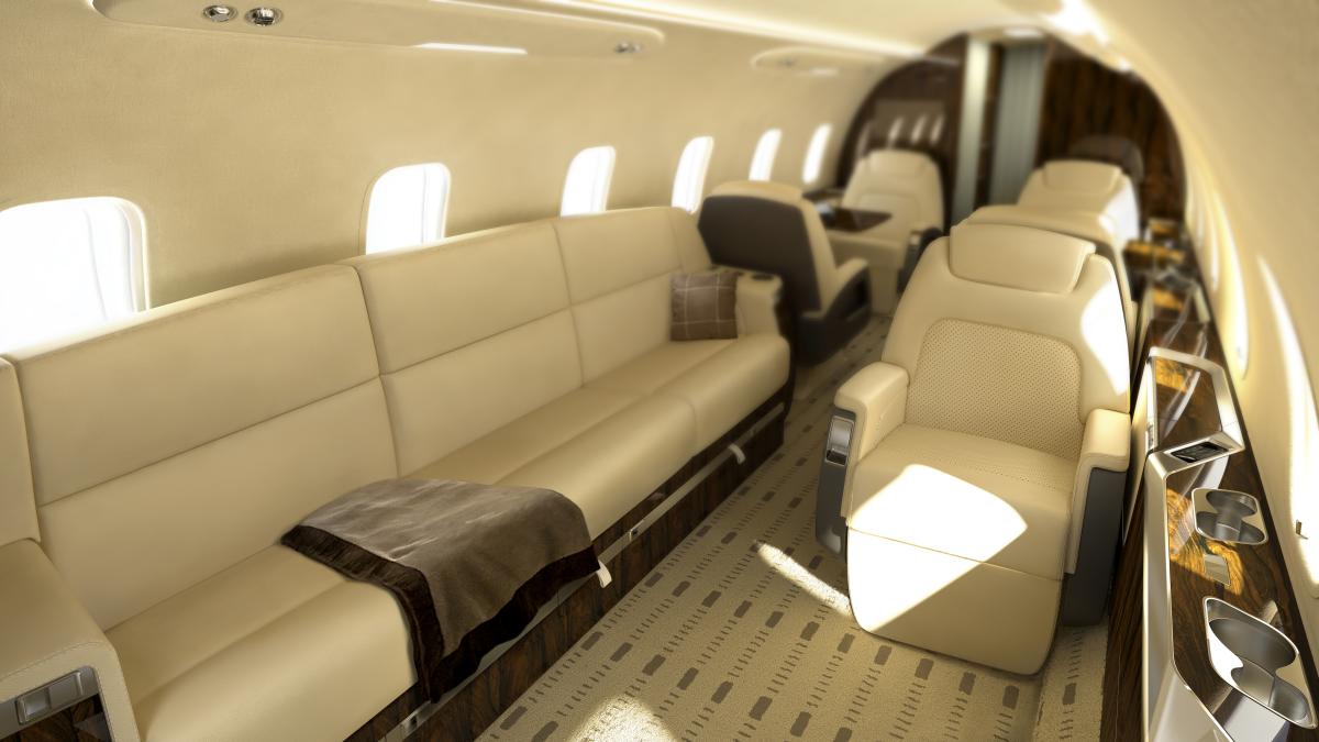 Bombardier Challenger 3500 cabin for Long Island charter