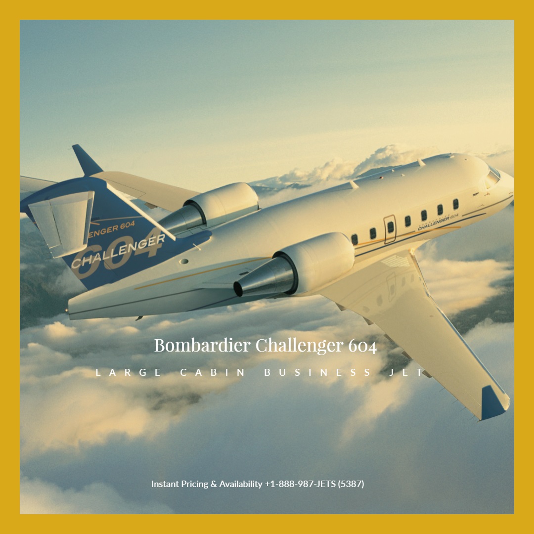 Bombardier Challenger 604 heavy jet for Long Island charter
