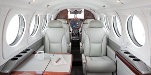 King Air 200 view for Long Island charter